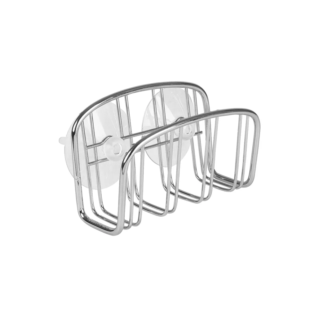 Contempo Suction Sponge Holder for Kitchen Sink, Chrome