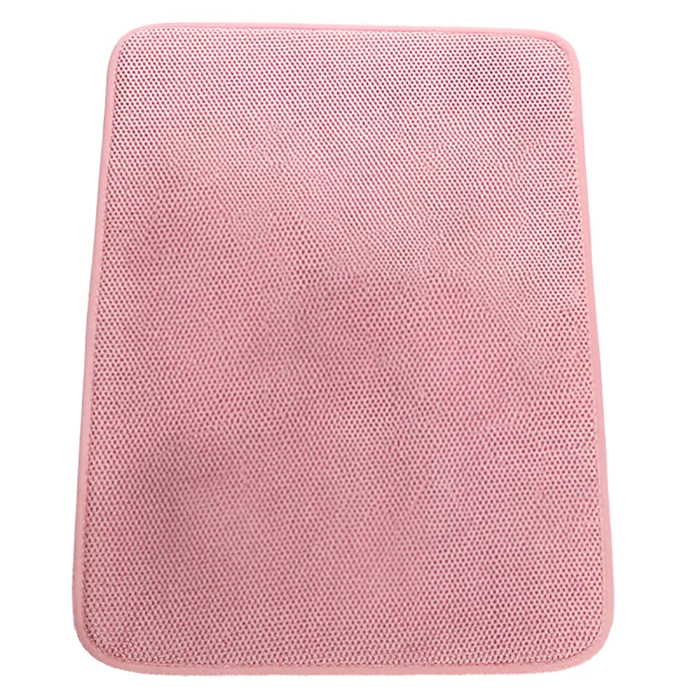 Home Absorbent,Reversible Microfiber Jumbo Dish Drying Mat for Kitchen,Pink
